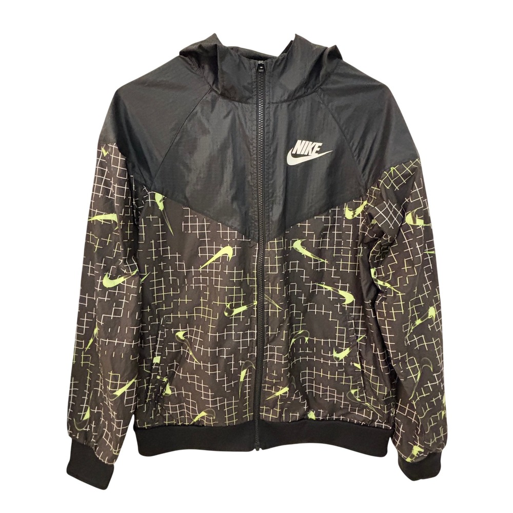 Nike Loose Fit Windbreaker Full-Zip Jacket with Hood Boy Sz XL